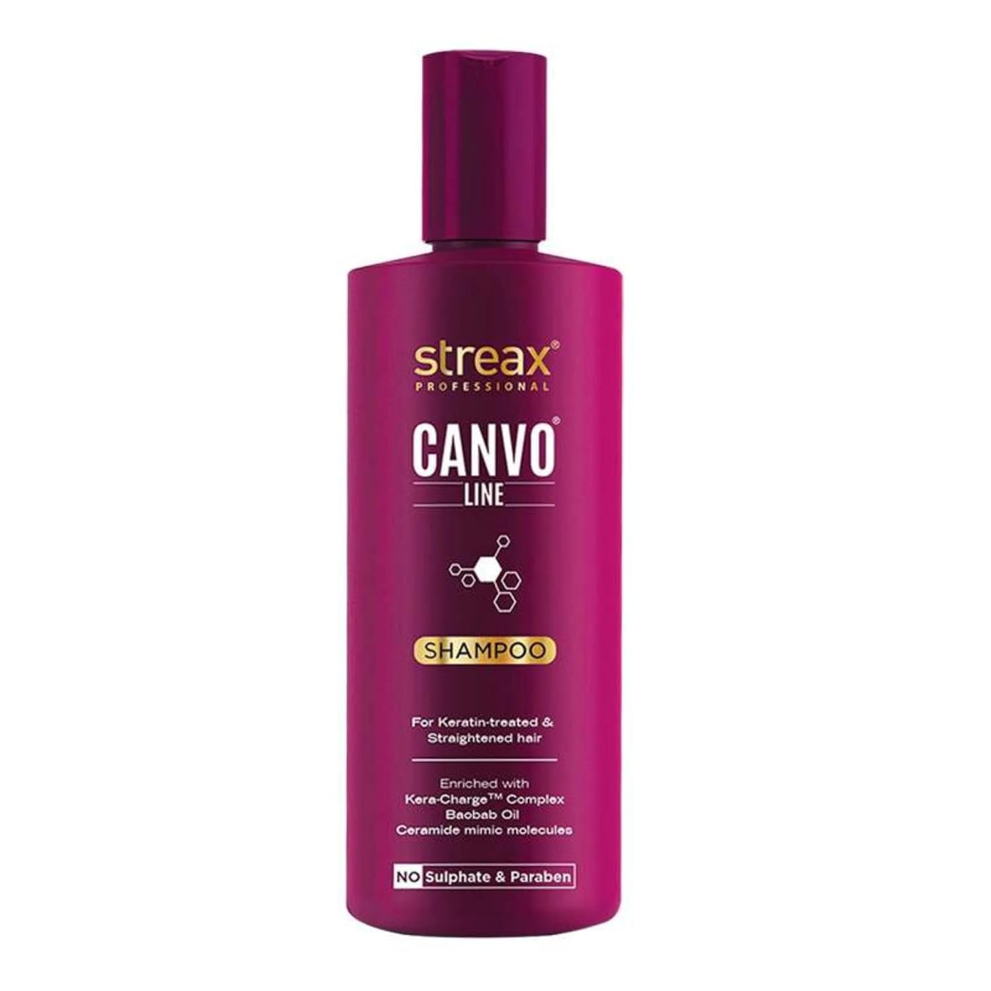 Streax Professional Canvoline, Sulphate Free for Women, Keratin, For Straightened hair Post care, With Kera-Change Complex, Sulphate & Paraben Free Shampoo