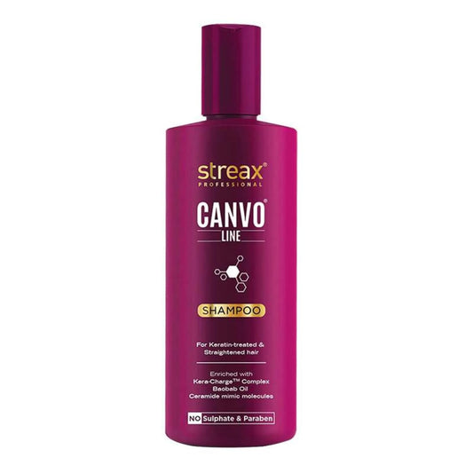 Streax Professional Canvoline, Sulphate Free for Women, Keratin, For Straightened hair Post care, With Kera-Change Complex, Sulphate & Paraben Free Shampoo