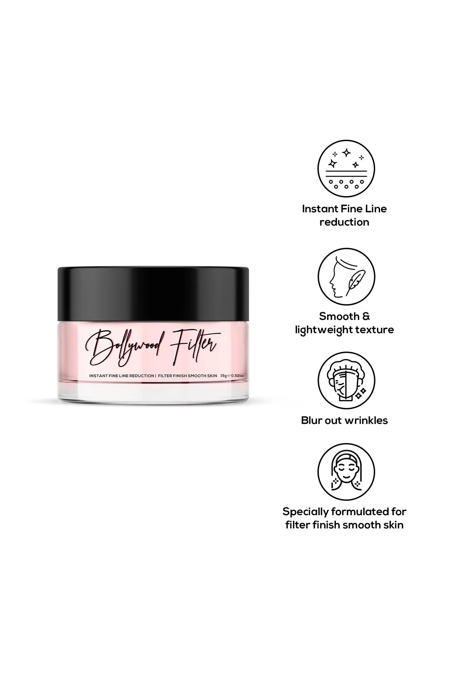 RENEE Bollywood Filter Face Primer 15gm| for a Flawless & Smooth Skin| Blurs Fine Lines, Wrinkles & Pores Instantly| Hydrating, Lightweight & Non-sticky| Cruelty-free