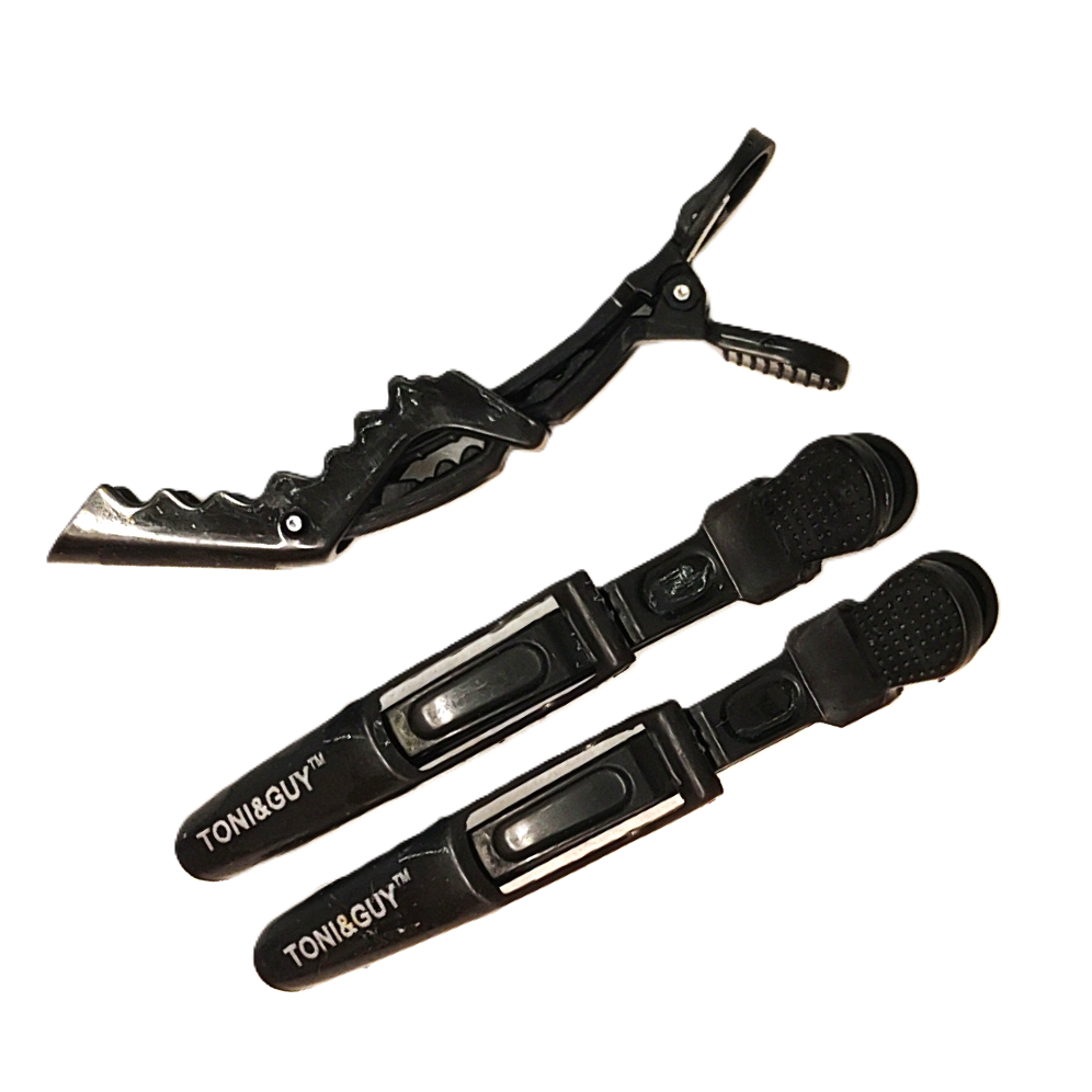 6PCS Professional Hair Clip | Strong Grip Crocodile Sectioning Clips for Hair Styling, Cutting & Hairdressing | Durable Salon Hair Clamp Set for Women & Men (Black)