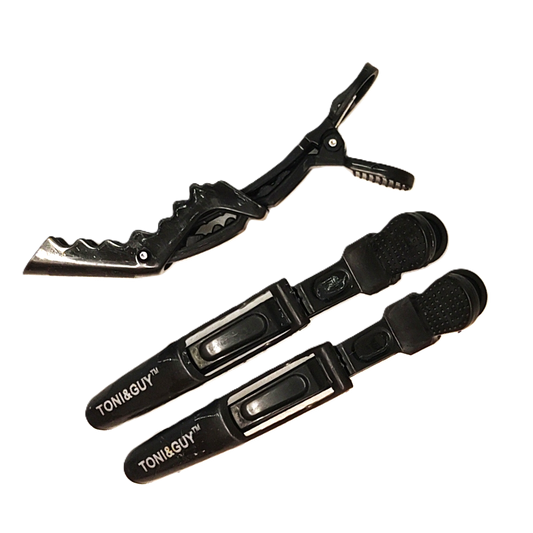 6PCS Professional Hair Clip | Strong Grip Crocodile Sectioning Clips for Hair Styling, Cutting & Hairdressing | Durable Salon Hair Clamp Set for Women & Men (Black)