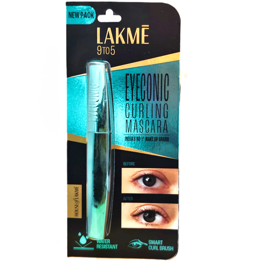 Lakme 9 To 5 Eyeconic Curling Mascara, Smudgeproof, Waterproof, Lasts Upto 24 Hrs , Black