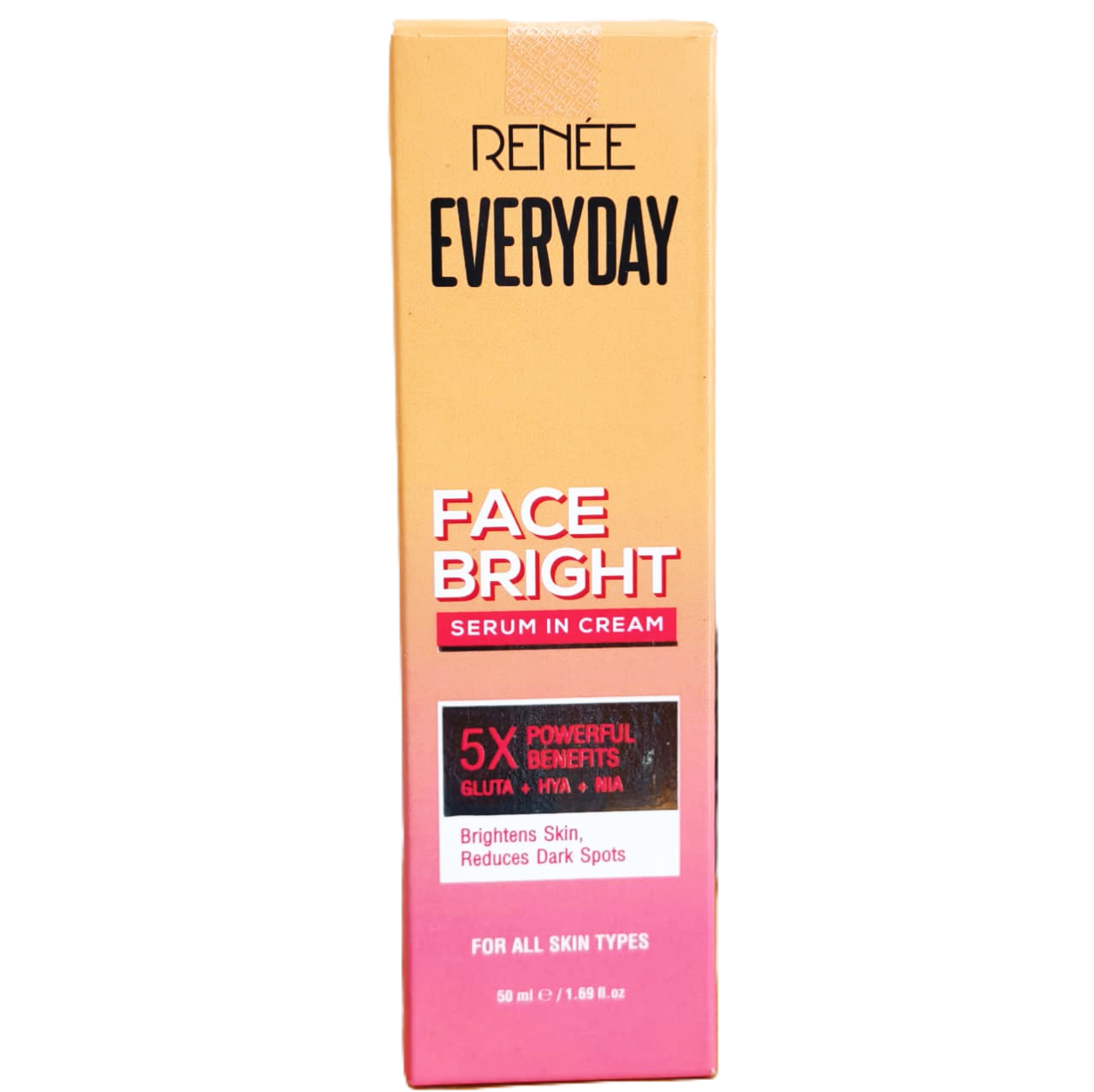 RENEE Everyday Face Bright Serum In Cream | Brighter, Hydrated Skin | Reduces Dark Spots, Even Skin Tone | With Niacinamide, Hyaluronic acid & Glutathione | 50 ml