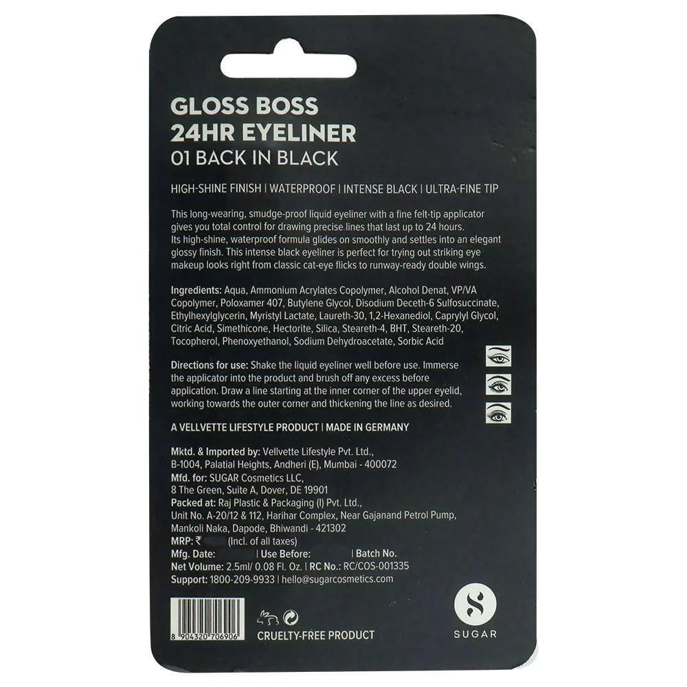 Sugar Gloss Boss 01 Black Eyeliner 2.5 ml